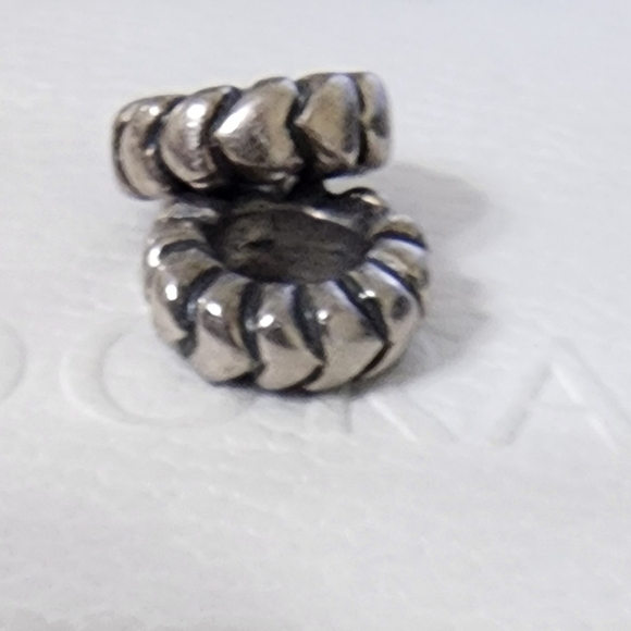2 Pandora Silver Heart Row Spacer - Picture 4 of 5